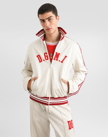 Dolce & Gabbana Technical piqué sweatshirt Beige G9CBQZHU7W0