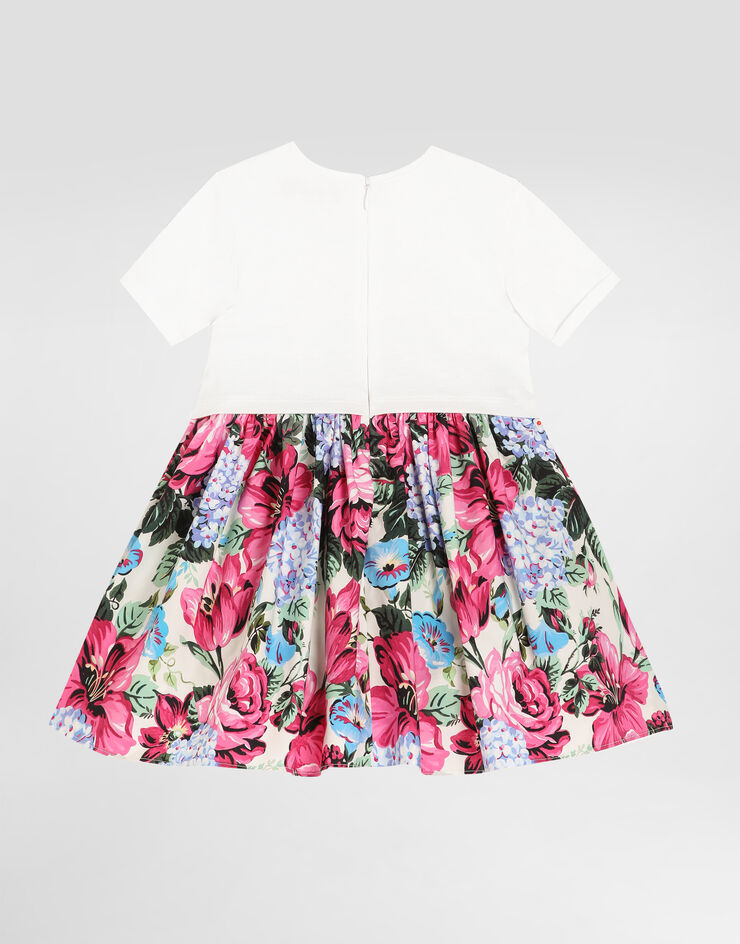 Dolce & Gabbana Printed poplin and jersey dress Multicolor L2JD9RG7O9N