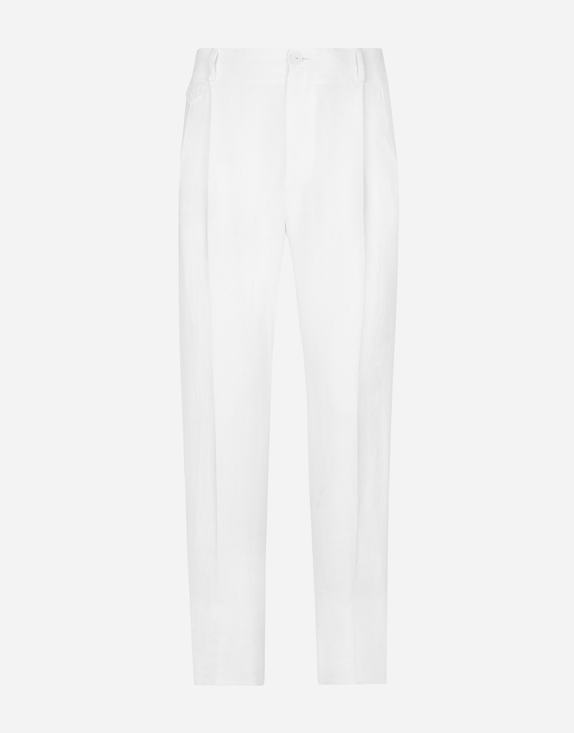 Dolce & Gabbana Pantalone in lino White VG4444VP287