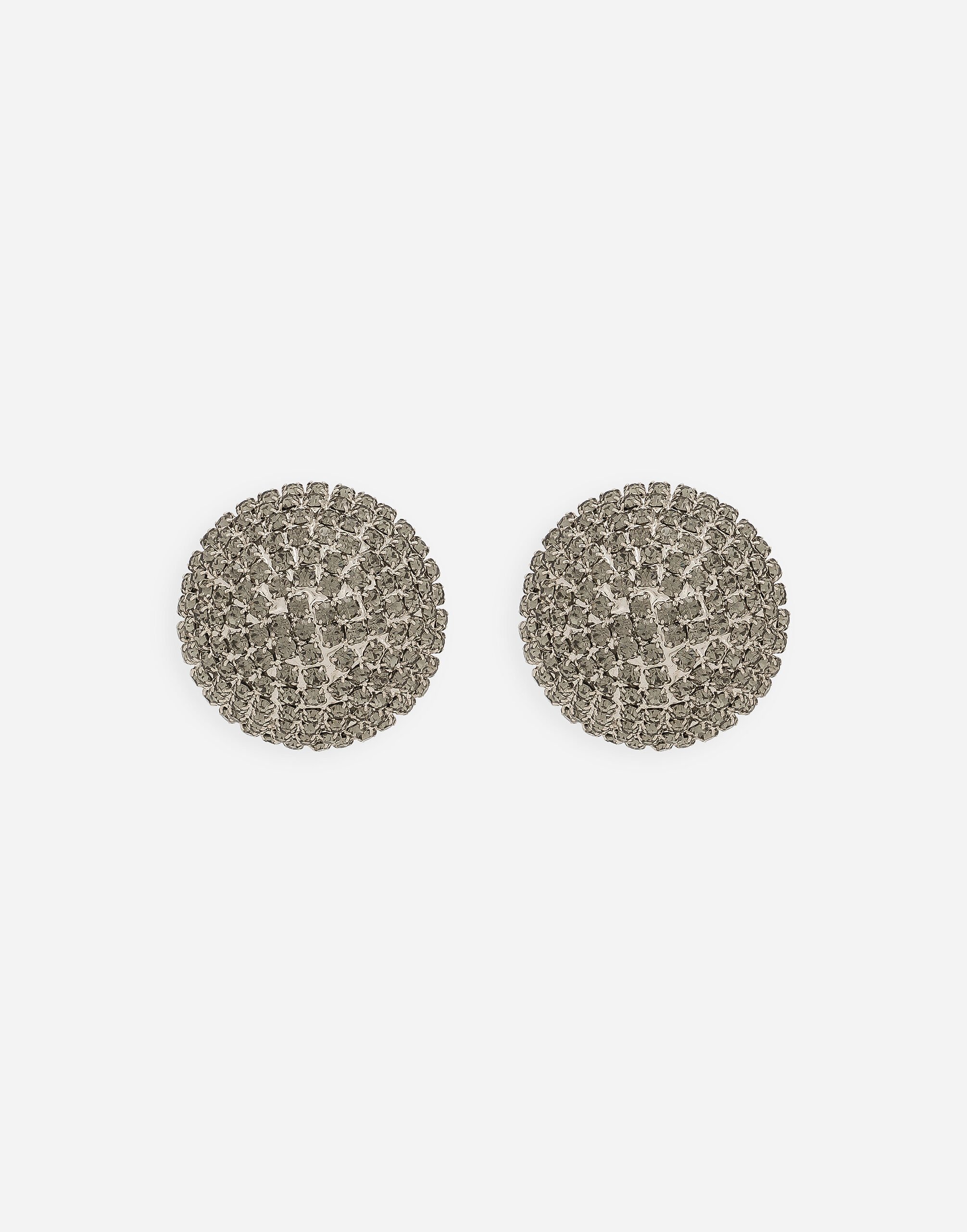 Dolce & Gabbana Rhinestone-detailed semi-sphere button earrings Gold WNQ4S3W1111