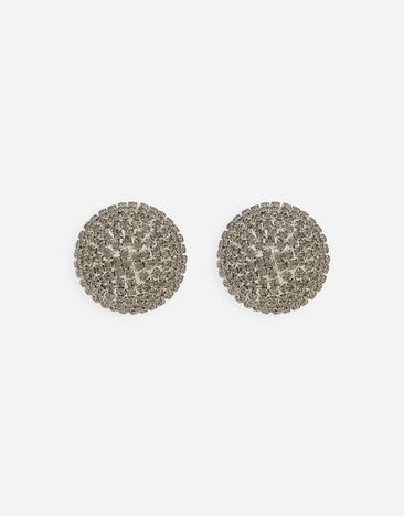 Dolce & Gabbana Rhinestone-detailed semi-sphere button earrings Gold WNQ6M1W1111