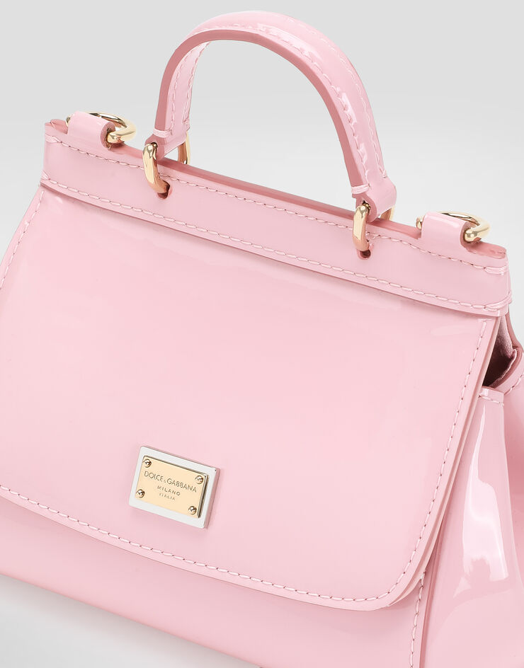 Dolce & Gabbana Minibolso Sicily de charol Rosa EB0003A1067