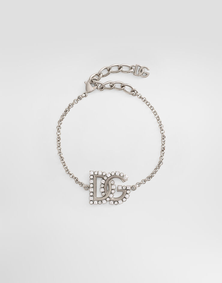 Dolce & Gabbana Fine link bracelet with DG logo Silver WBR2L4W1111