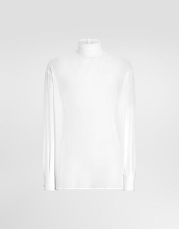 Dolce & Gabbana Silk georgette shirt White G8SD9TFU1AR
