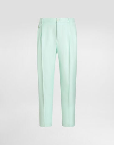 Dolce & Gabbana Viscose trousers Azure GY6UETFU8CQ