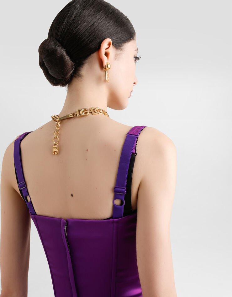 Dolce & Gabbana Satin dress Purple F6CLMTFURHM