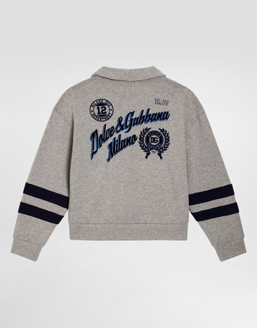 Dolce & Gabbana Jersey sweatshirt with Dolce&Gabbana print Grey L4JWMAG7PCS