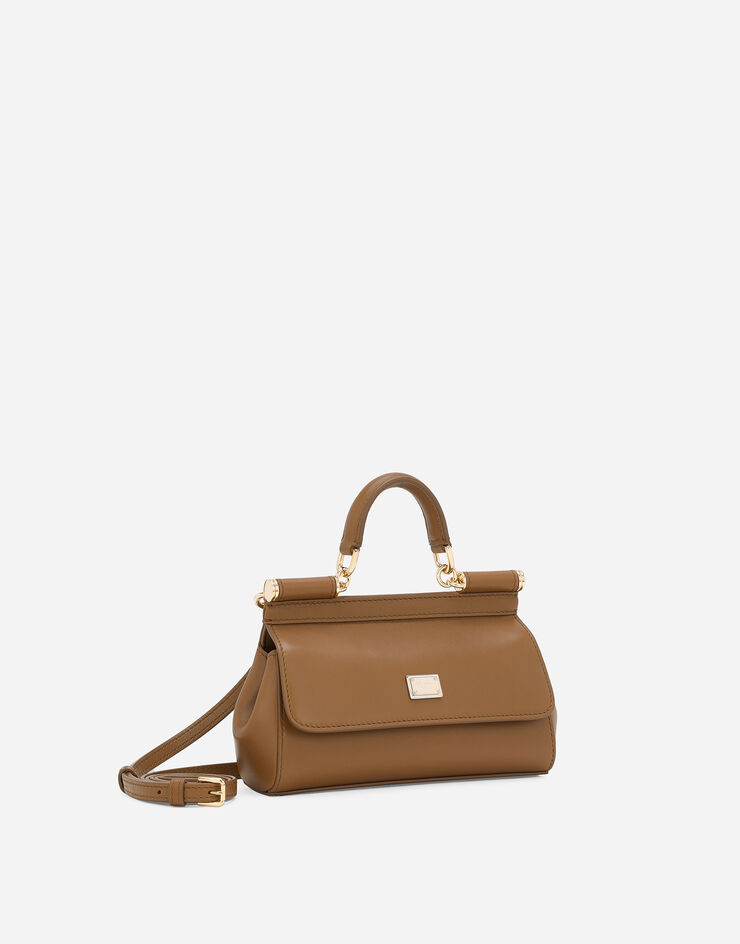Dolce&Gabbana Маленькая сумка Sicily с короткой ручкой коричневый BB7116AN767