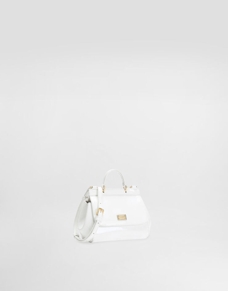 Dolce & Gabbana Minibolso Sicily de charol Blanco EB0003A1067