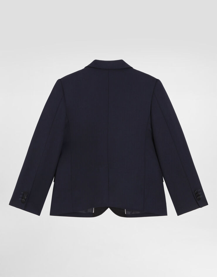 Dolce & Gabbana كارديجان محاك بغرزة الجيرسيه Blue L41J89FUBE7