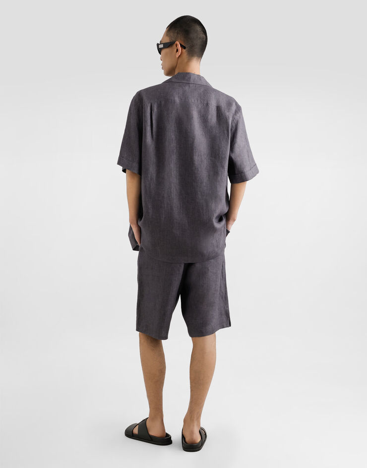 Dolce & Gabbana Hose aus Leinenstoff Grau GV37AZFU4L5