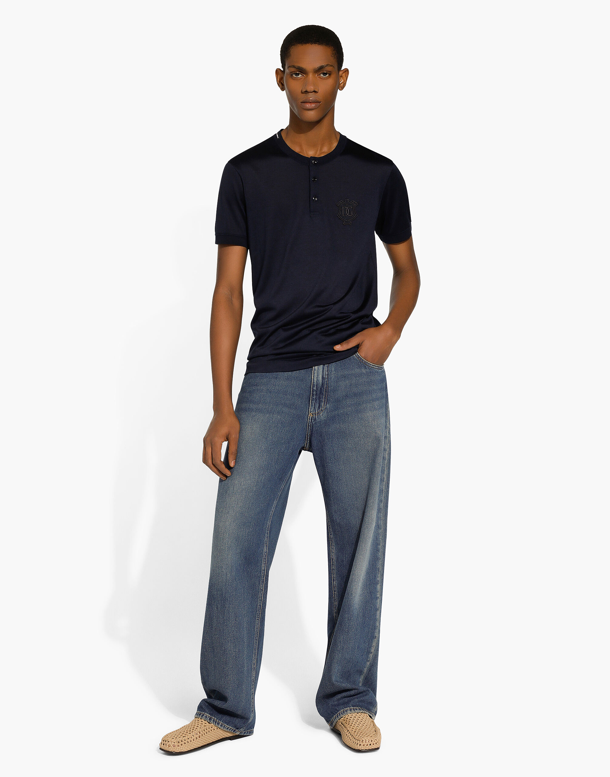 T-Shirt G-Star Donna Waffle Slim Granddad Top - Cotone Morbido, Design Moderno, Vestibilità Slim
