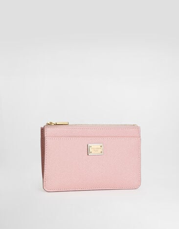 Dolce & Gabbana Kartenetui aus Dauphine-Kalbsleder Pink BI1261A1001