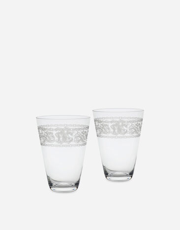 Dolce & Gabbana Set 2 Beverage Glasses Multicolor TCBS03TCA73