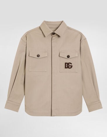 Dolce & Gabbana Stretch gabardine shirt Beige L44S54FUFL3