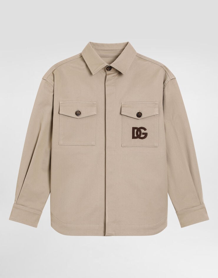 Dolce & Gabbana Stretch gabardine shirt Beige L44S54FUFL3