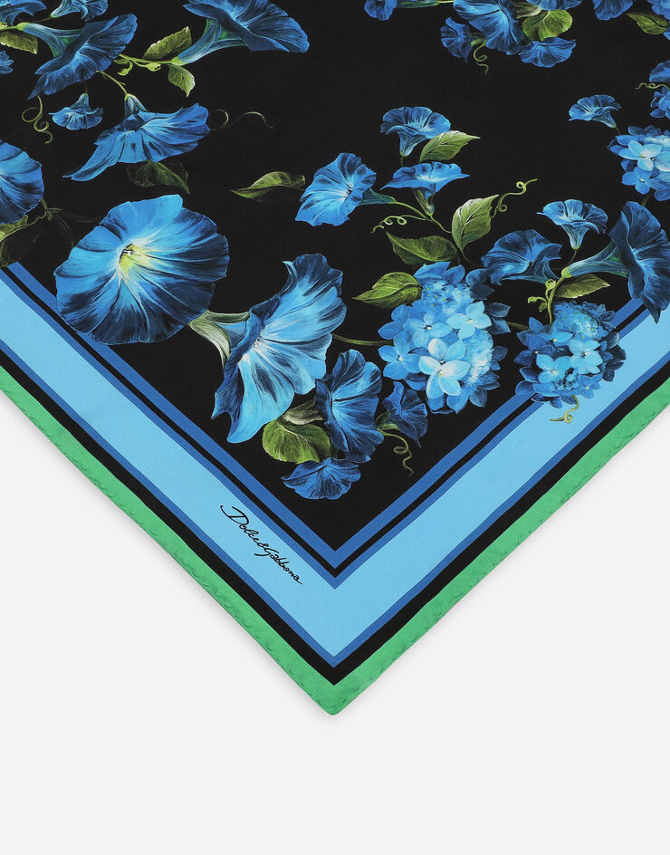 Dolce & Gabbana Bluebell-print twill scarf (70 x 70) Print FN092RGDB7G