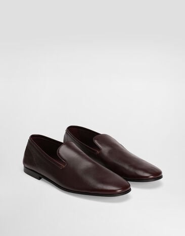 Dolce & Gabbana شبشب جلدي إريتشي نبيذي A50727AH693