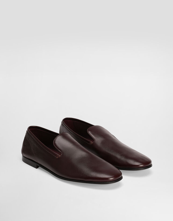 Dolce & Gabbana Erice leather slippers Bordeaux A50727AH693
