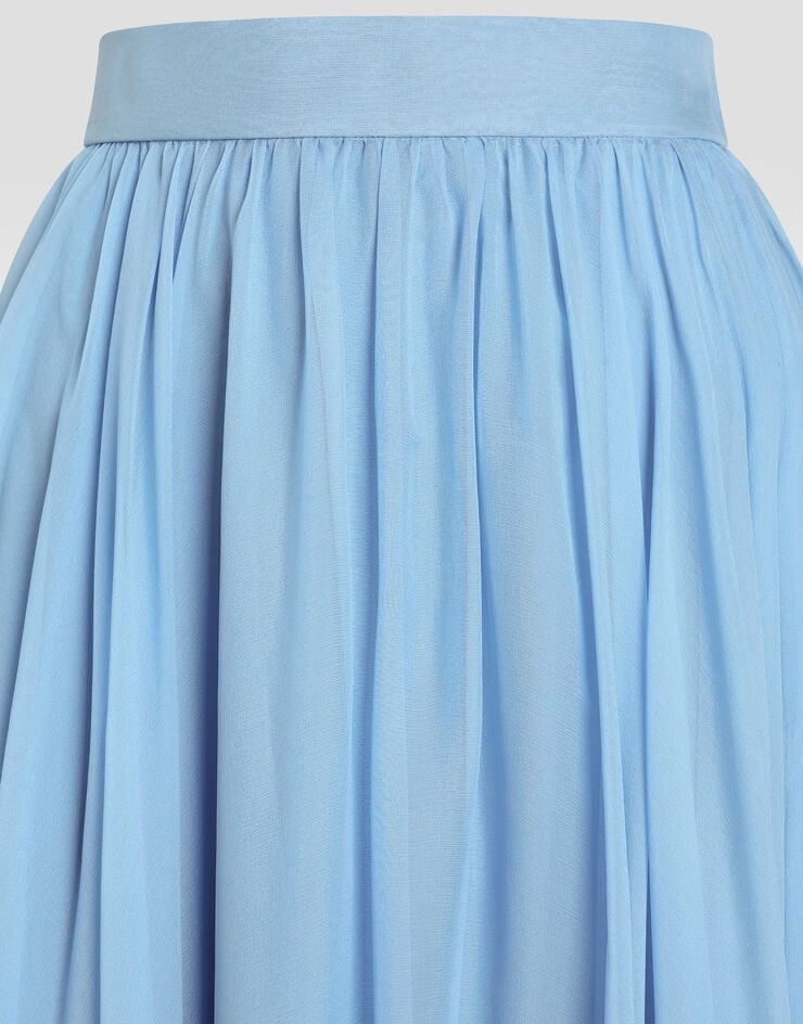 Dolce & Gabbana Chiffon circle skirt Azure F4CPUTFU1UR