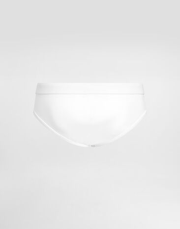 Dolce & Gabbana Swim briefs with logo White M4F62JON0DL