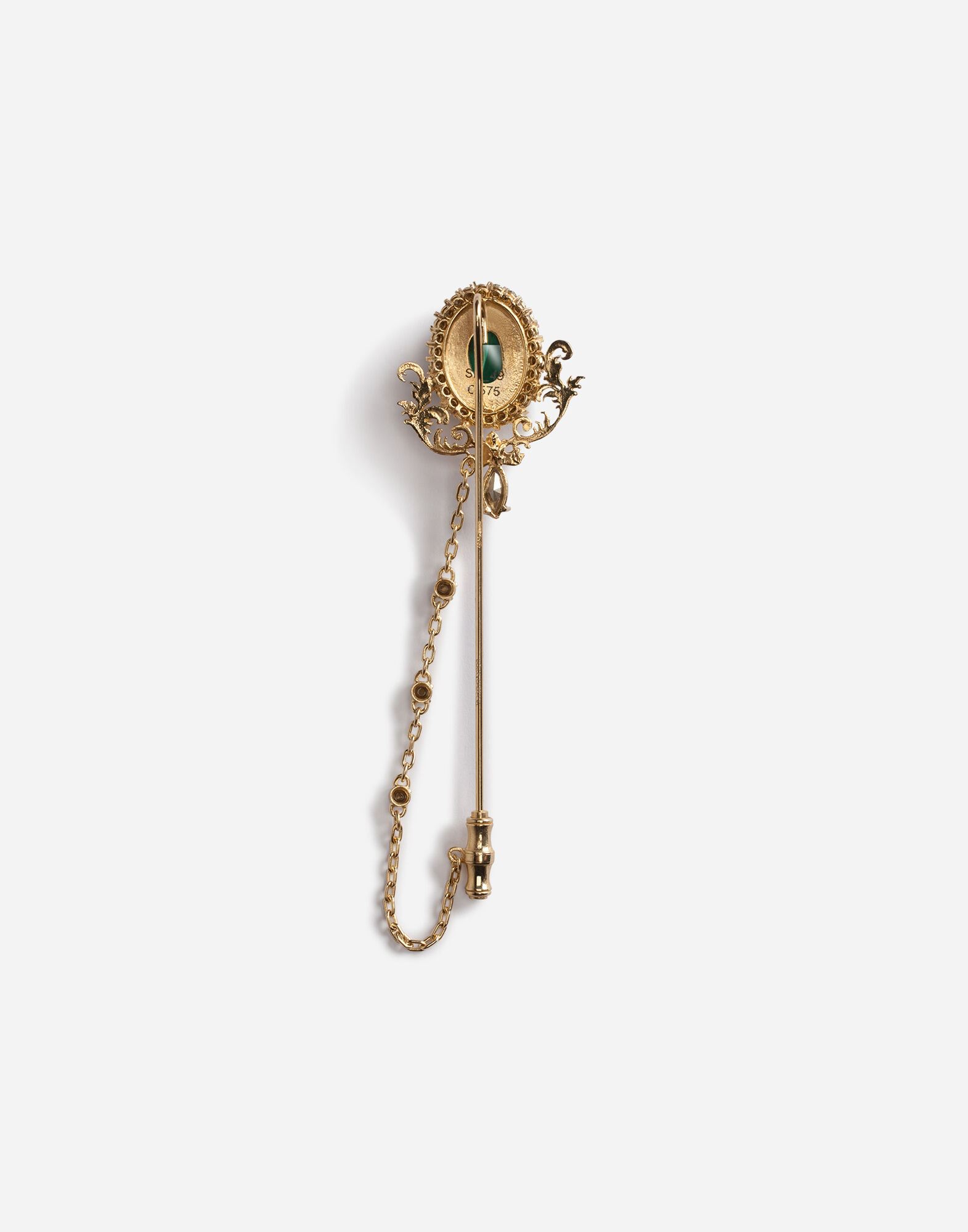 DOLCE＆GABBANA DG ロゴ ブローチ ゴールド Rhinestone-detailed DG logo brooch in Gold for Women