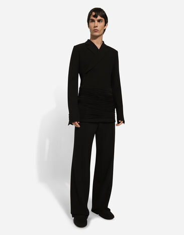 Dolce & Gabbana Stretch wool straight-leg pants Black GYZMHTFUBFY