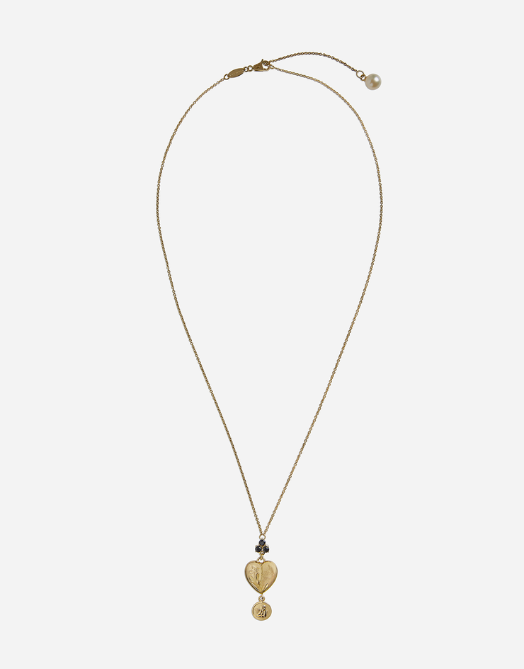 Dolce & Gabbana قلادة بدلاية على شكل قلب ذهبي WADL1GW0001