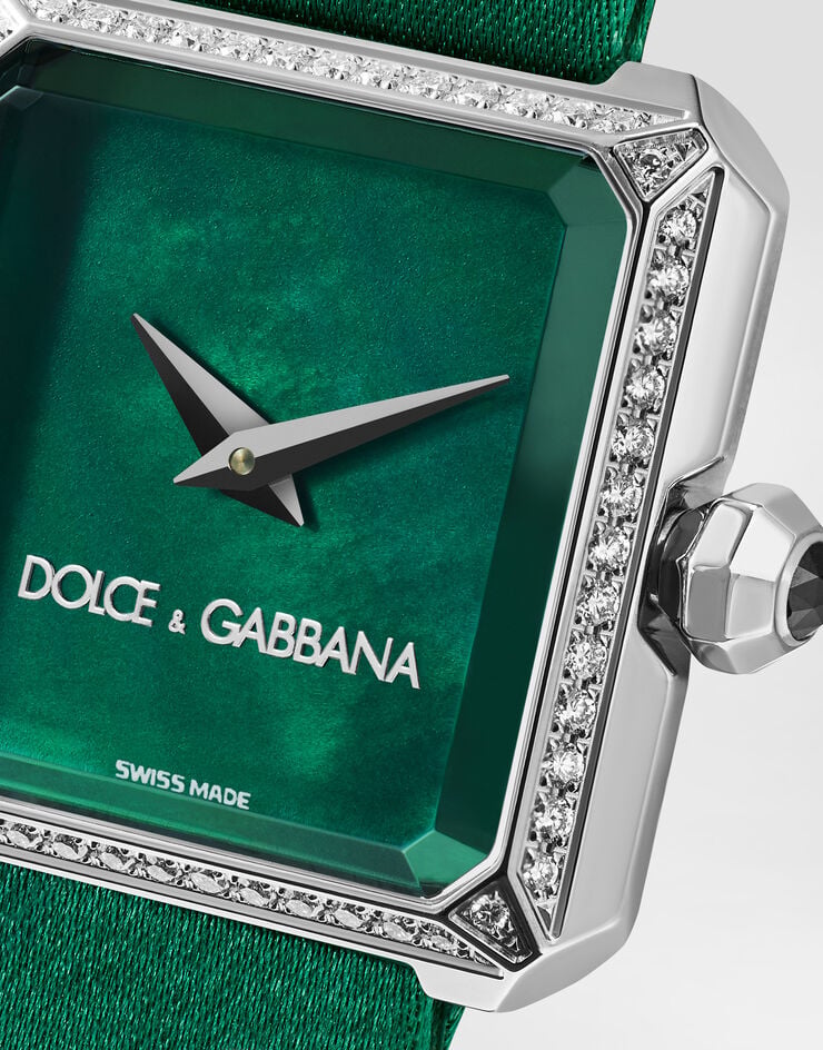 Dolce & Gabbana Sofia watch in stainless steel with colorless diamonds Dark green WWJC2SXCMDT