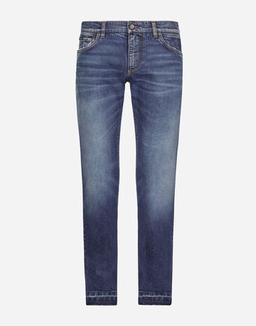 Dolce & Gabbana Washed slim fit stretch denim jeans Blue G5EM2TFU1AU