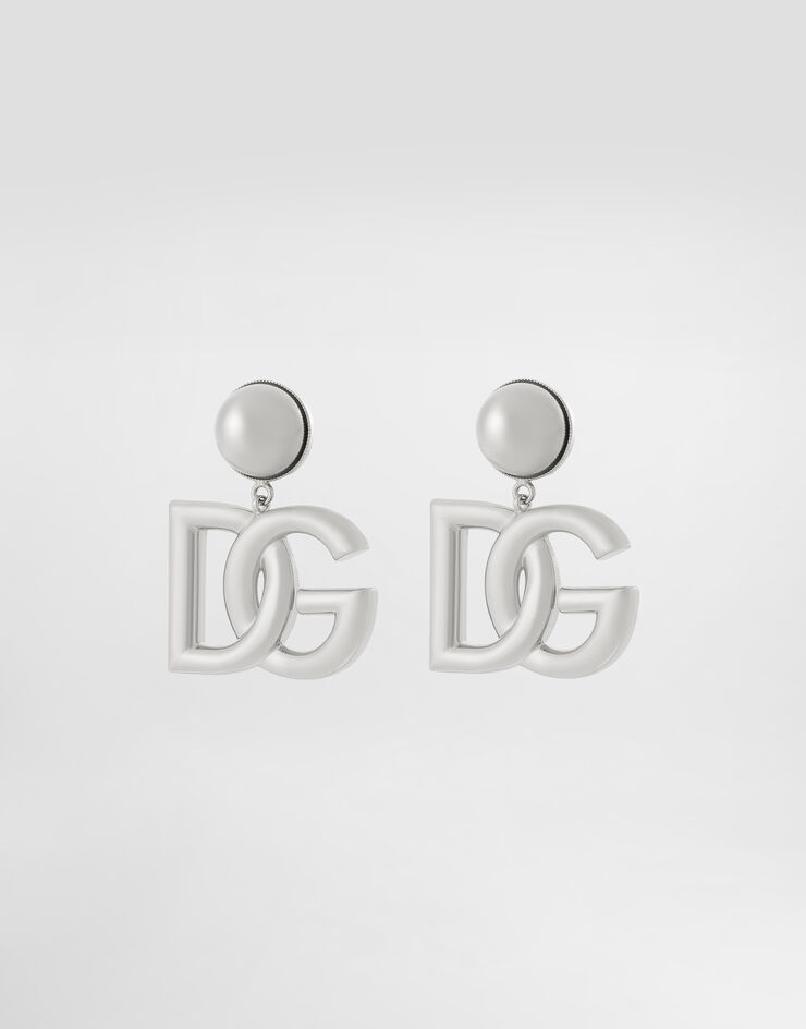 Dolce & Gabbana KIM DOLCE&GABBANA DG 徽标夹扣式耳环 银 WEN6P2W1111
