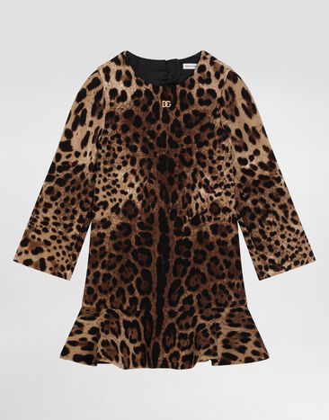 Dolce & Gabbana Leo-print double crêpe dress Print L54DK7FS2A3