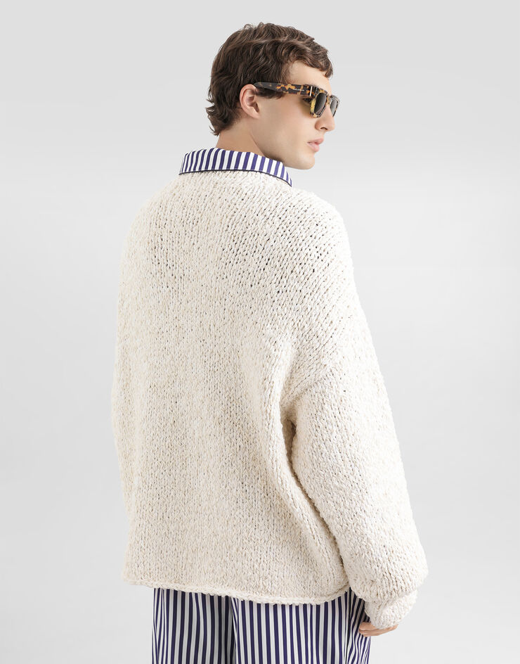 Dolce & Gabbana Cotton-blend pullover White GXW77TJGMF9