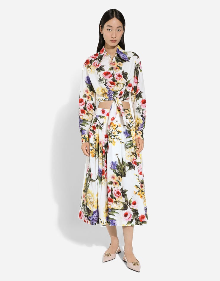 Dolce & Gabbana サーキュラースカート コットン ガーデンプリント プリント F4CFETHS5Q1