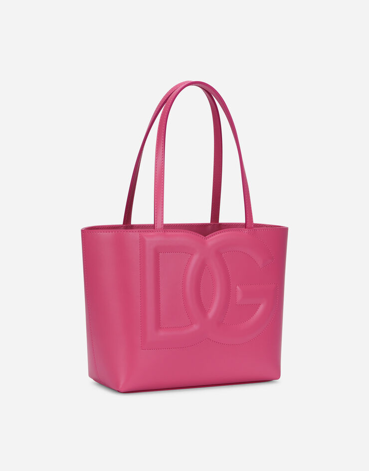 Dolce & Gabbana Cabas DG Logo Bag petit format en cuir de veau Lilas BB7337AW576