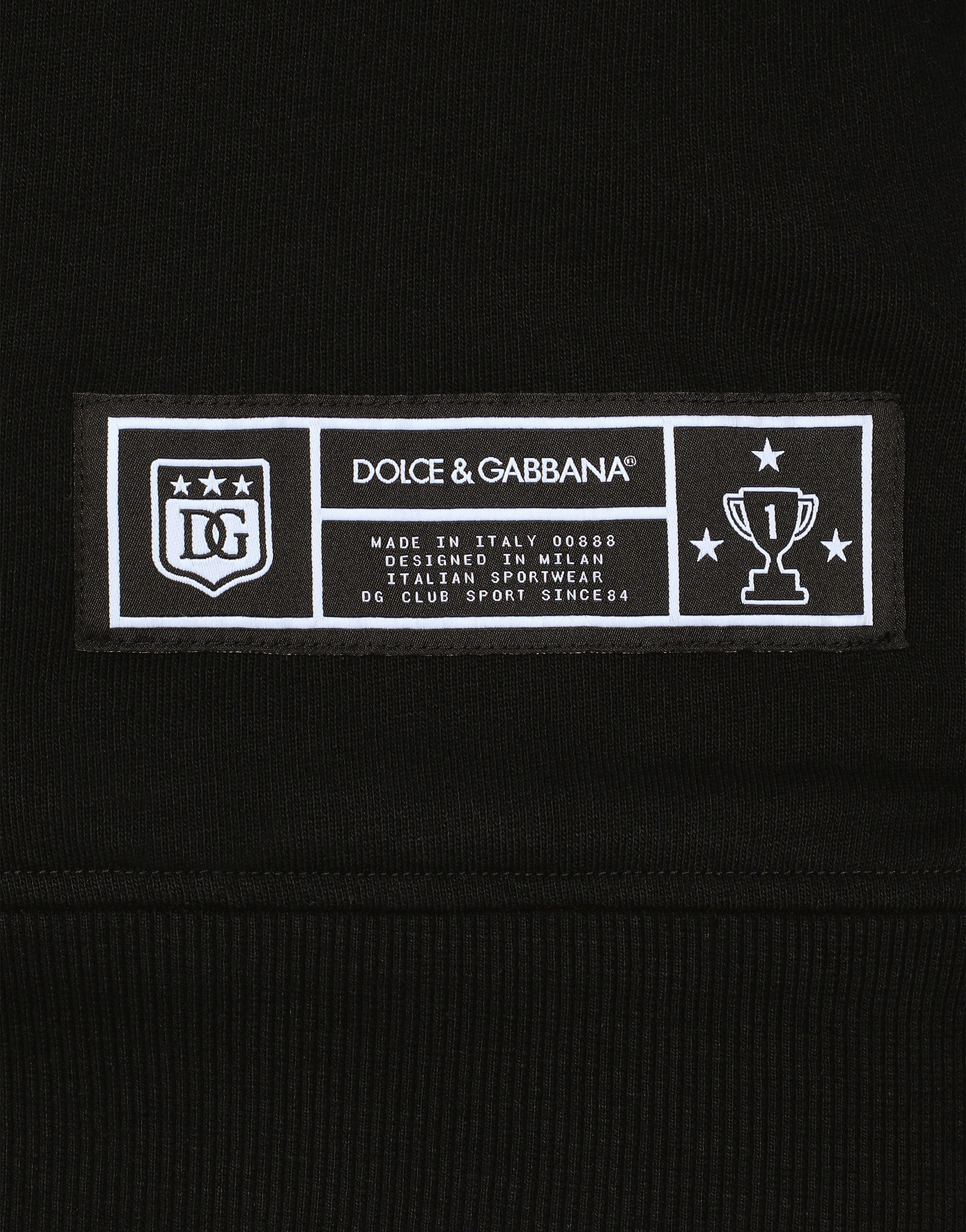 Jersey sweatshirt with Dolce&Gabbana logo print in Black for