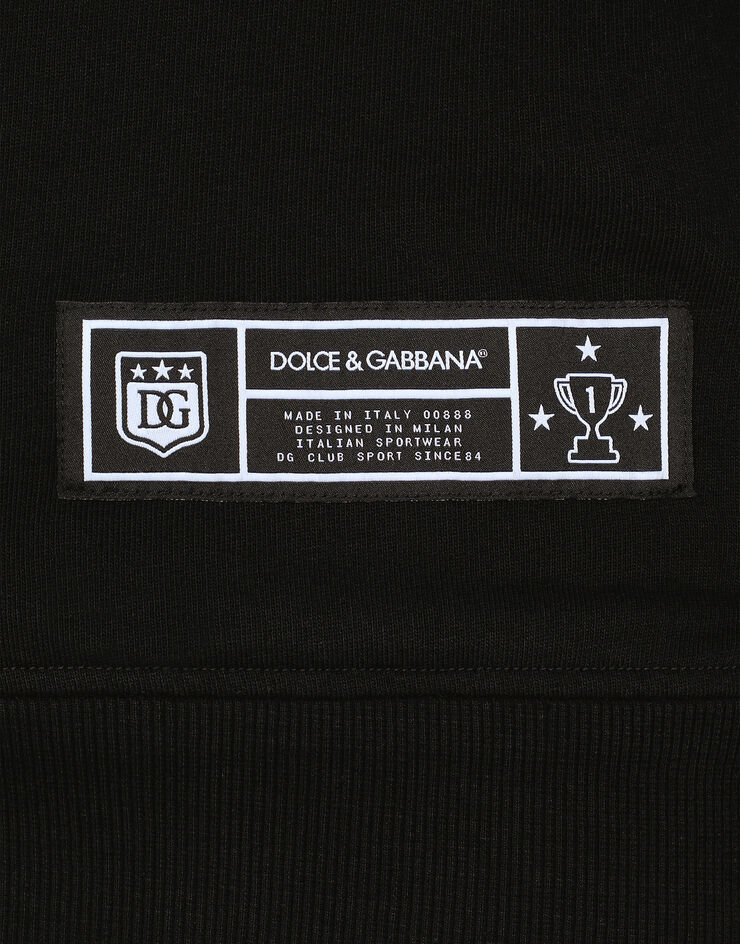 Dolce & Gabbana Jersey sweatshirt with Dolce&Gabbana logo print Black G9AHSTG7NYD