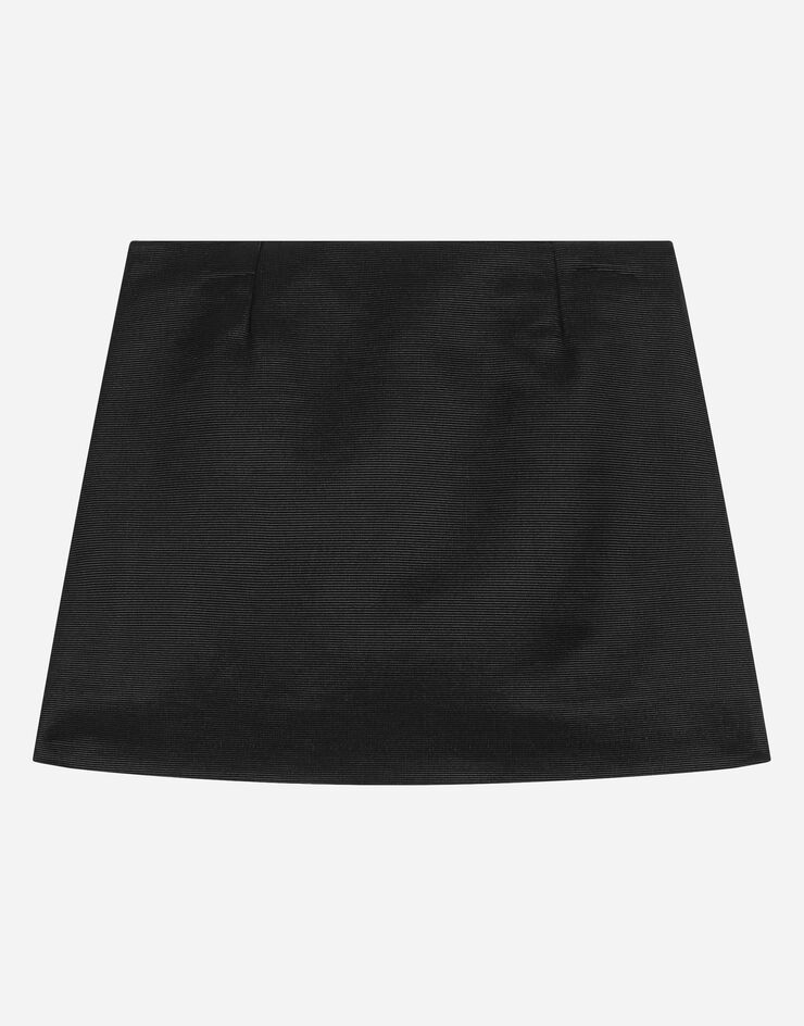 Dolce&Gabbana Minirock aus Baumwolle mit Applikationen Schwarz L54I83G7K5H