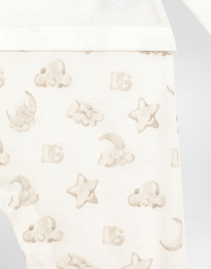 Dolce & Gabbana Set de regalo de 3 piezas de punto con estampado de lunas y estrellas Multicolor L1JOAIG7O1K