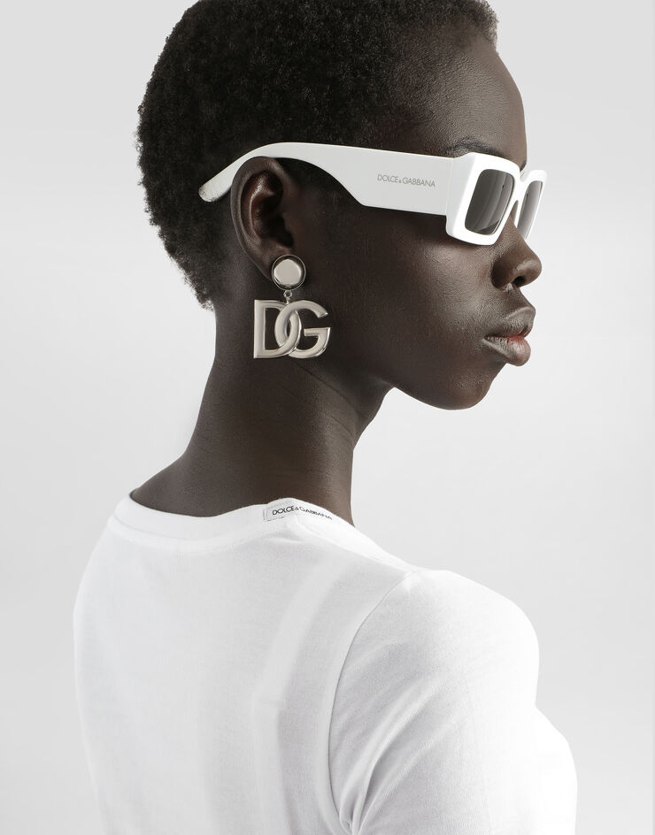 Dolce & Gabbana T-shirt à manches courtes en jersey Blanc F8H32TG7TLC