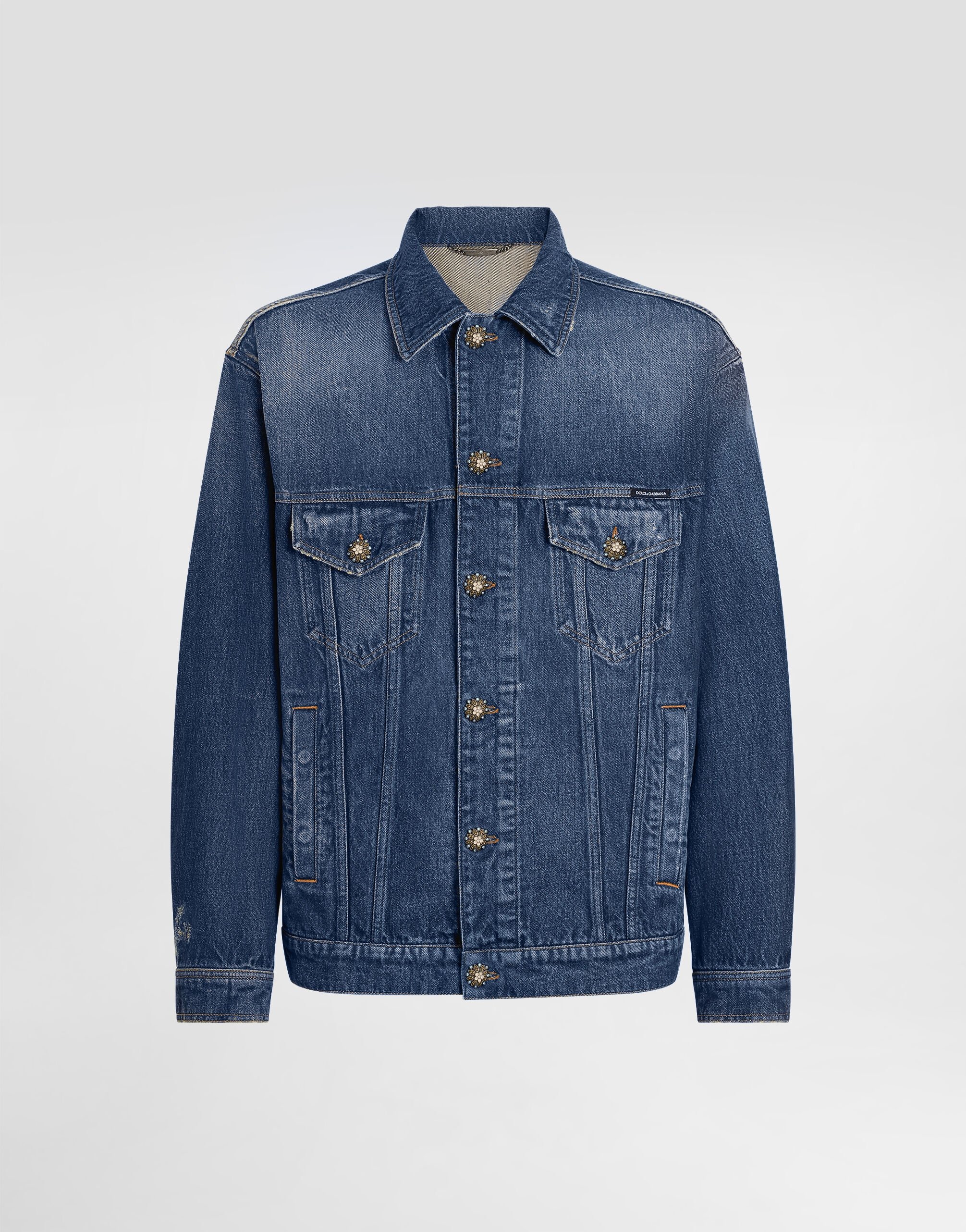 DOLCE & GABBANA コットンジャケット マルチカラーのメンズ コットンデニム ジャケット | Dolce&Gabbana®