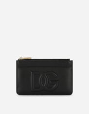 Dolce & Gabbana Medium calfskin DG Logo card holder Black BI0473AG081