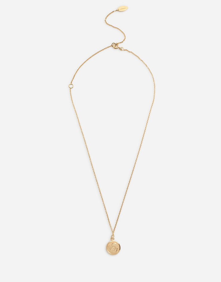 Dolce & Gabbana Necklace with angel medallion Gold WAEJ1GW0001