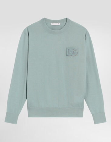 Dolce & Gabbana Smooth cashmere pullover Azure L4KW22JBW1O