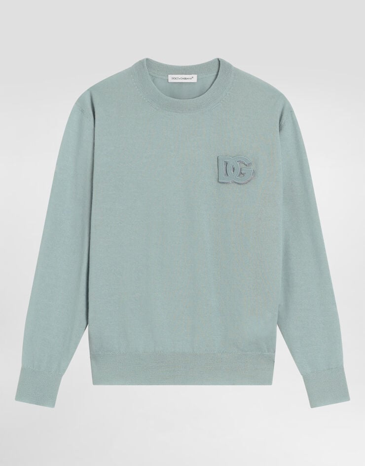 Dolce & Gabbana Smooth cashmere pullover Azure L4KW22JBW1O
