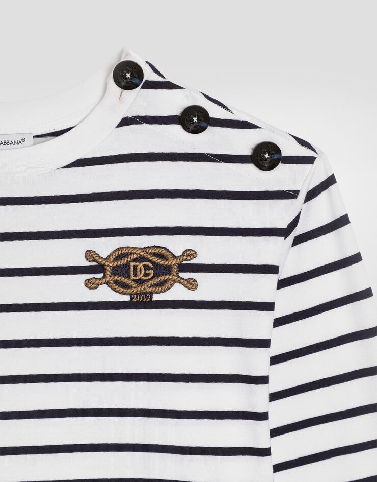 Dolce & Gabbana Striped jersey t-shirt Multicolor L4JTKTFB7DF