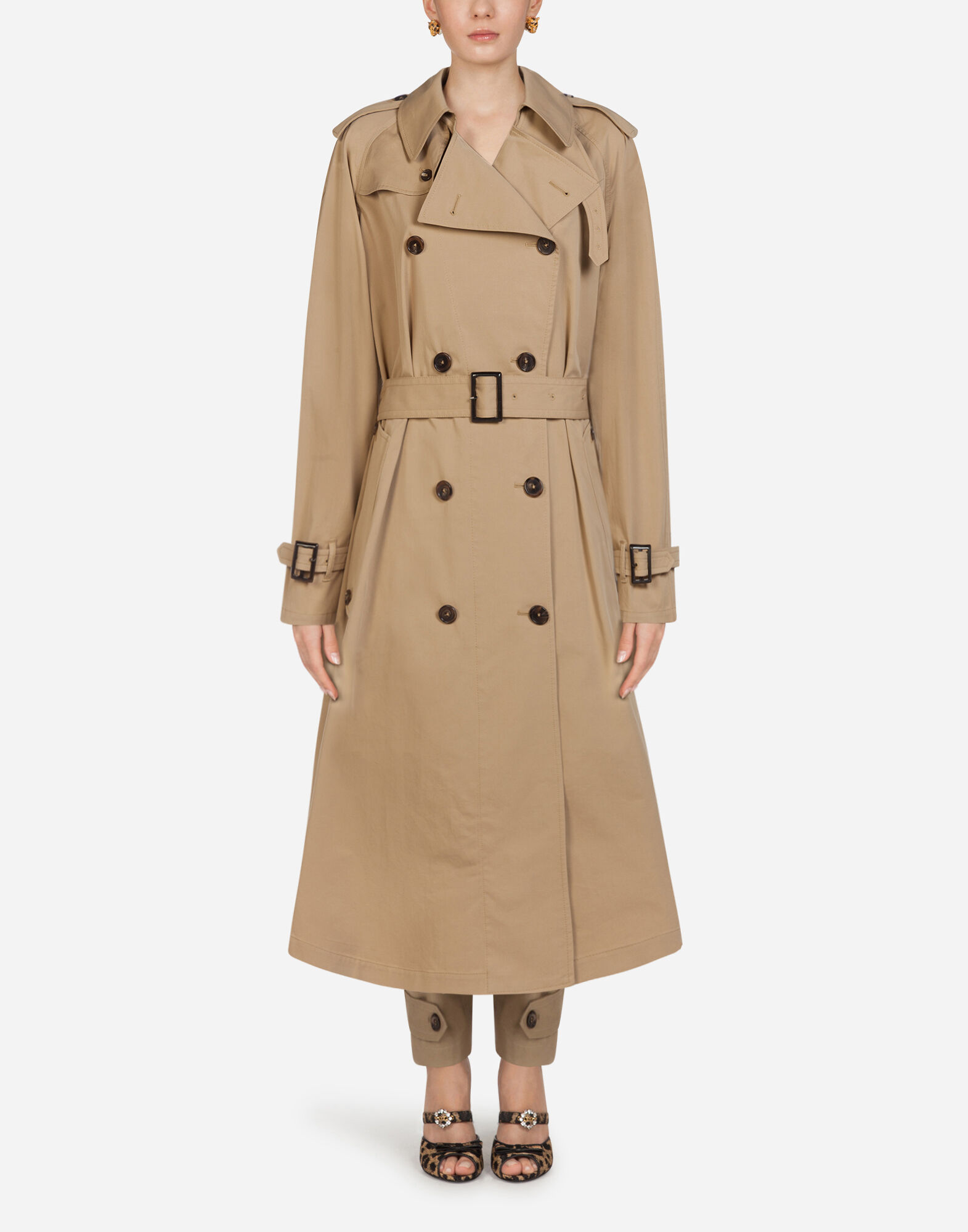 TRENCH COAT IN STRETCH GABARDINE