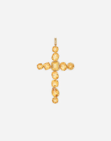 Dolce & Gabbana Anna charm in yellow gold 18kt with citrines quartzes White WAQA3GWTOLB