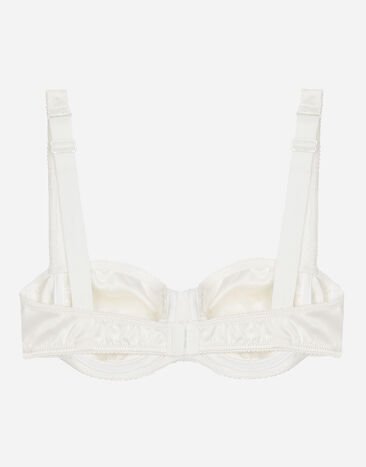 Dolce & Gabbana Satin balconette bra White O1A12TONO13