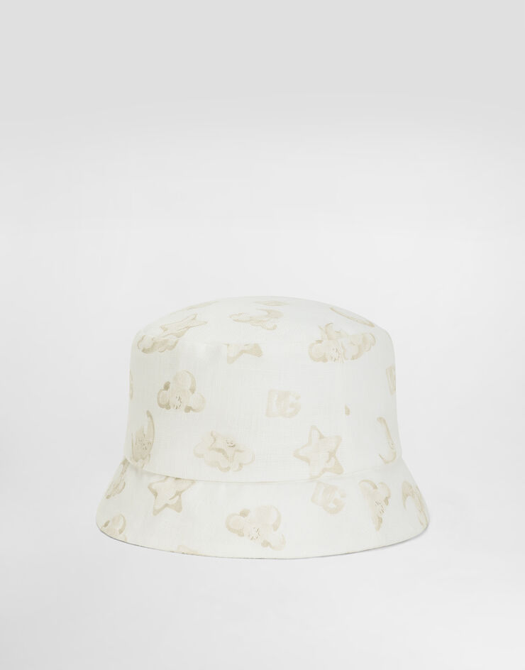 Dolce & Gabbana Fabric bucket hat with moon and stars print Print LN5H51FS4HW
